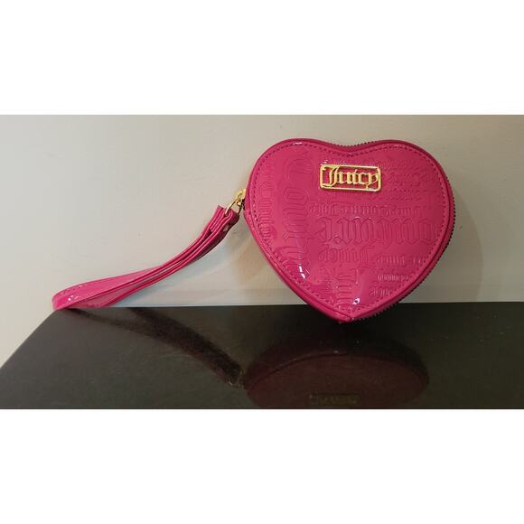 JUICY COUTURE Bag Speedy Satchel - Hot Pink & Matching Wristlet - Picture 3 of 16